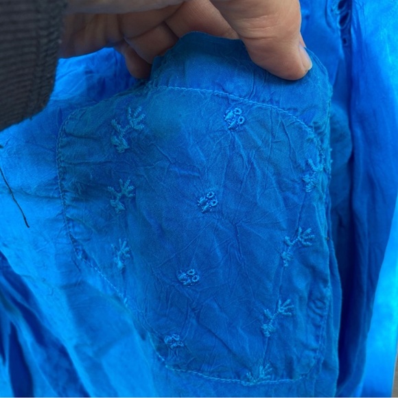 Johnny Was embroidered v-neck blouse - Picture 6 of 11